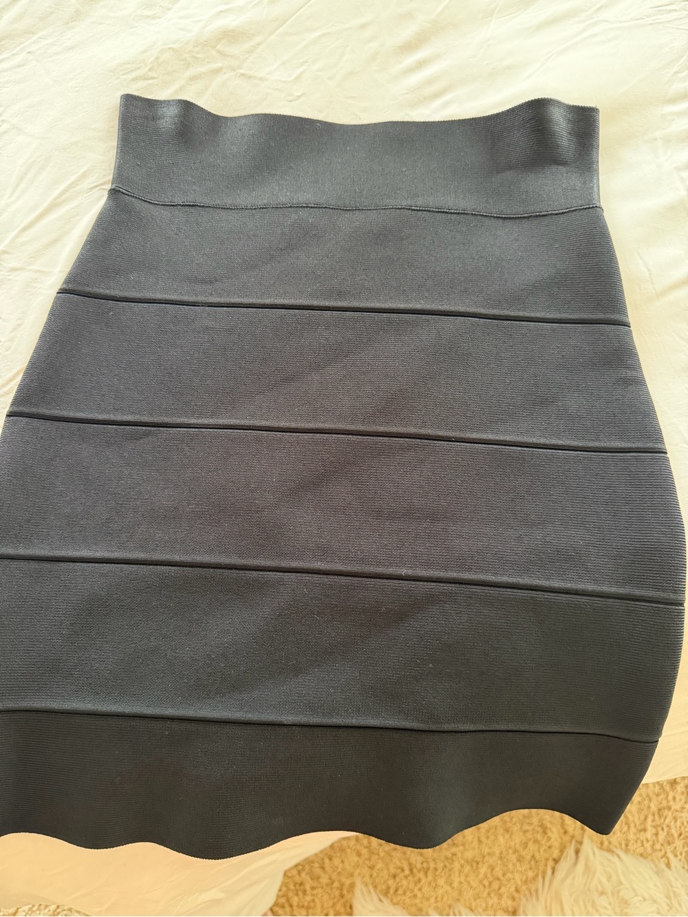 BCBGMaxAzria Black Horizontal Bandage Pencil Skirt